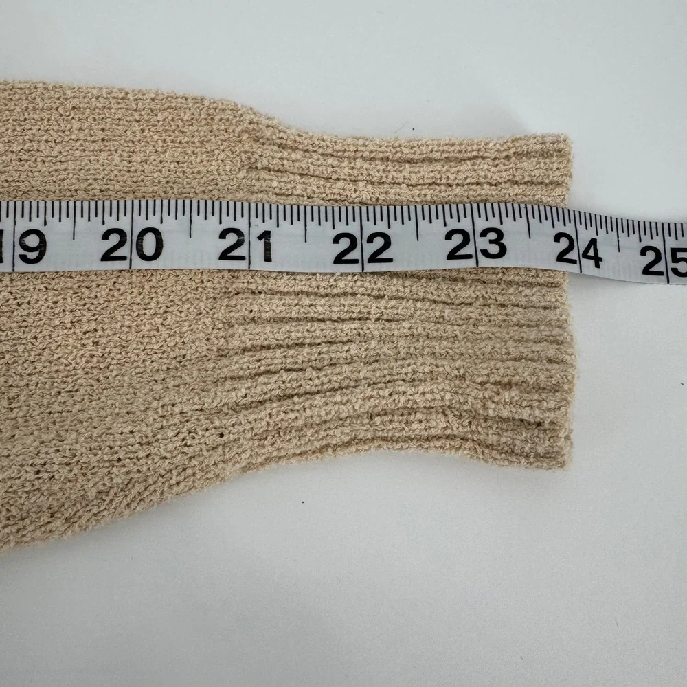 Alex Mill Cardigan Womens Medium Tan Cotton Blend Knit‎ Button Front Pocket